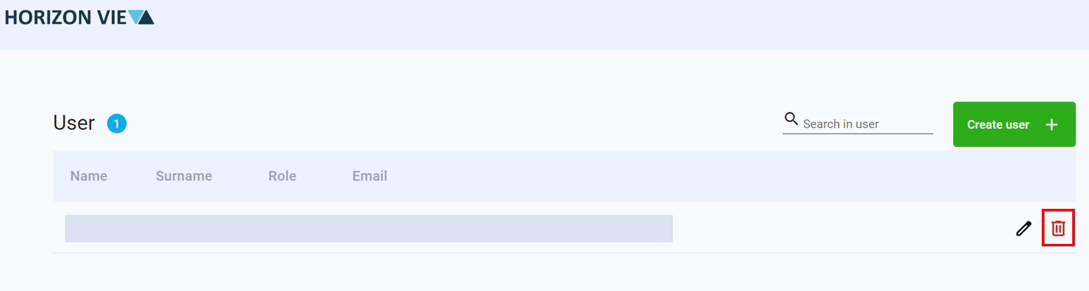 Step 2 for user management delete